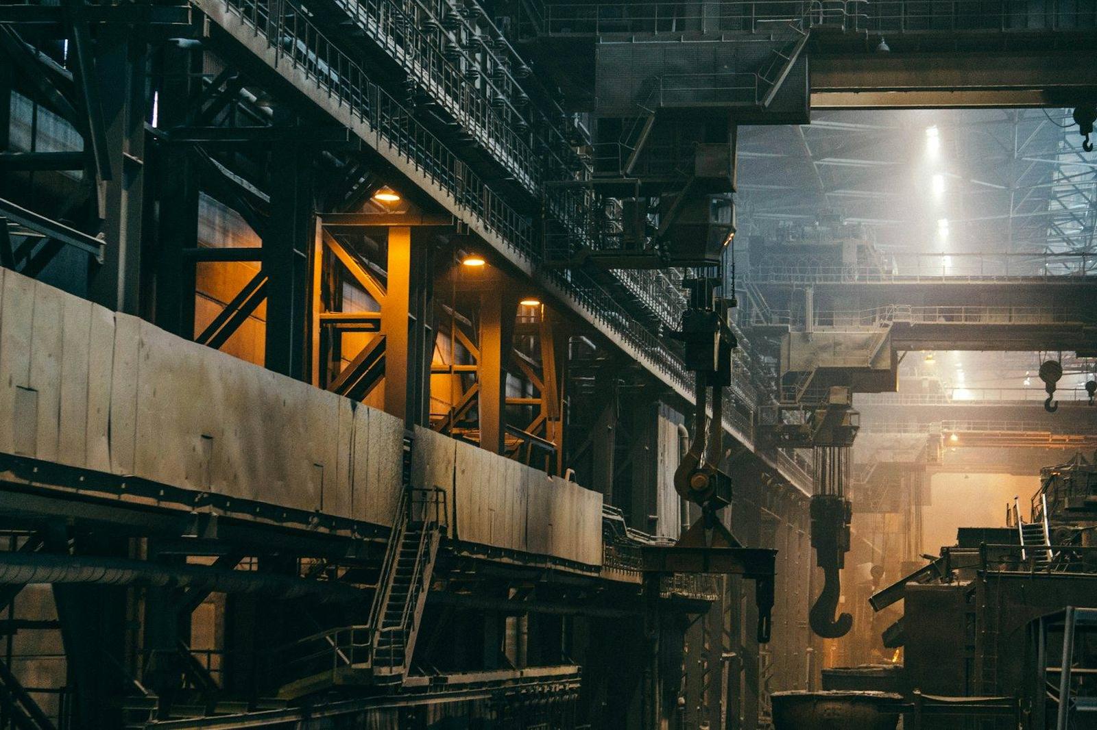 Interior of a heavy industrial plant